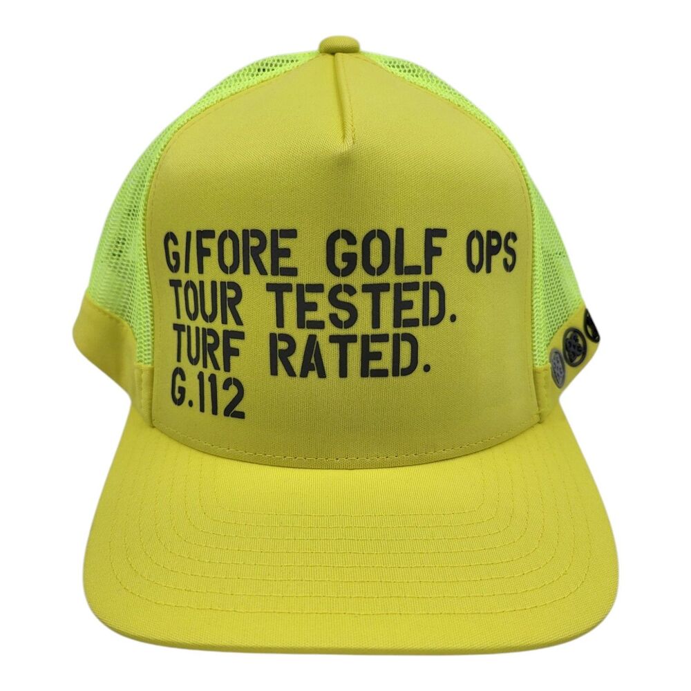 G/FORE Golf Ops G.112 Trucker Hat Tour Tested Turf Rated Snap Back New